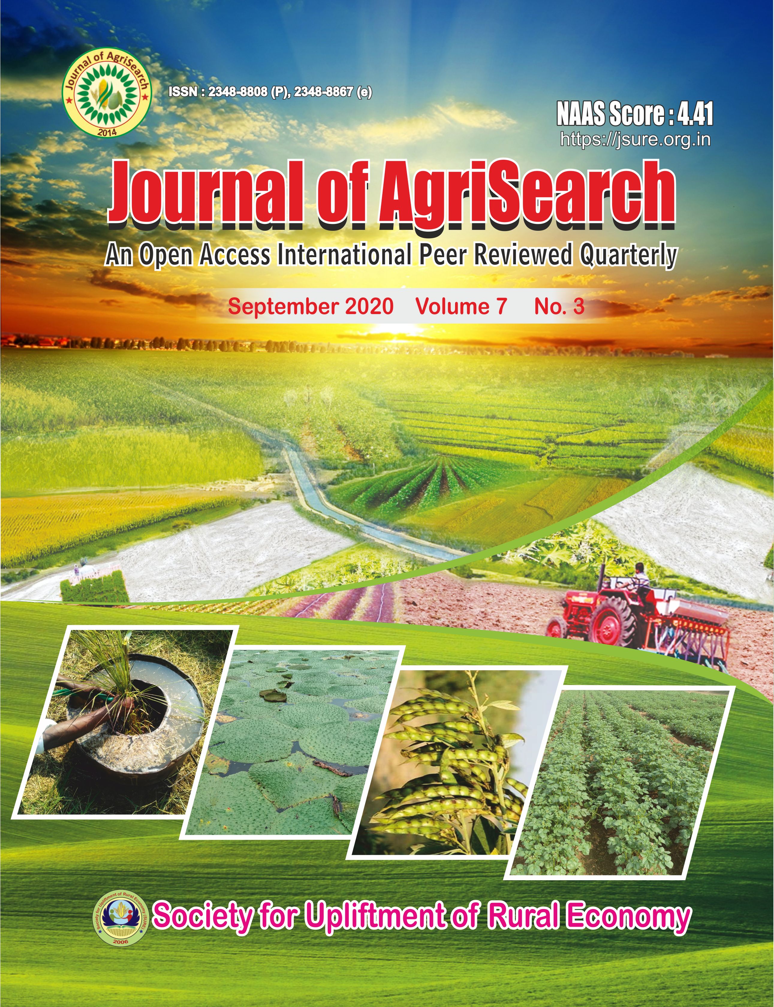 					View Vol. 7 No. 3 (2020): Journal of AgriSearch
				