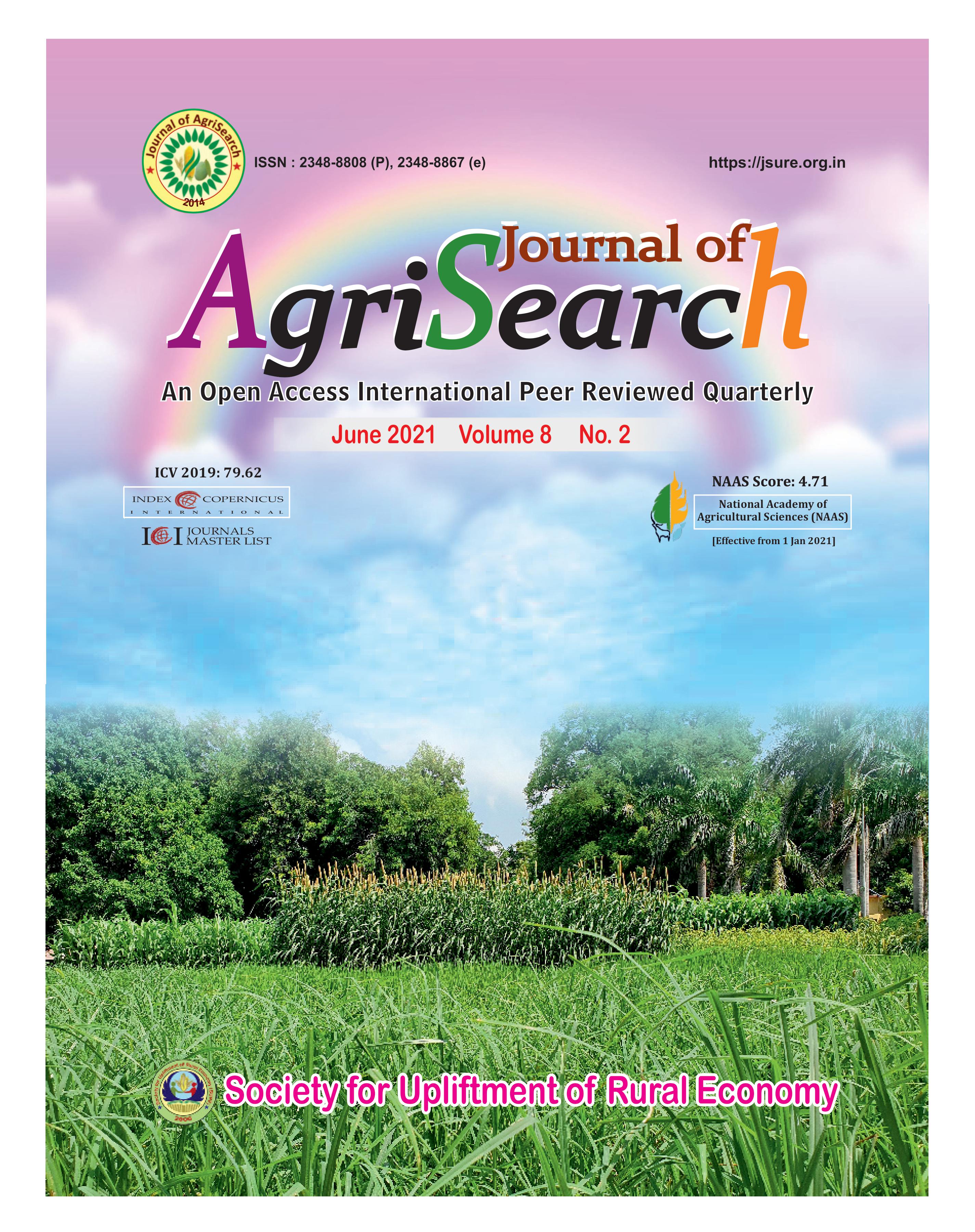 					View Vol. 8 No. 2 (2021): Journal of AgriSearch 
				