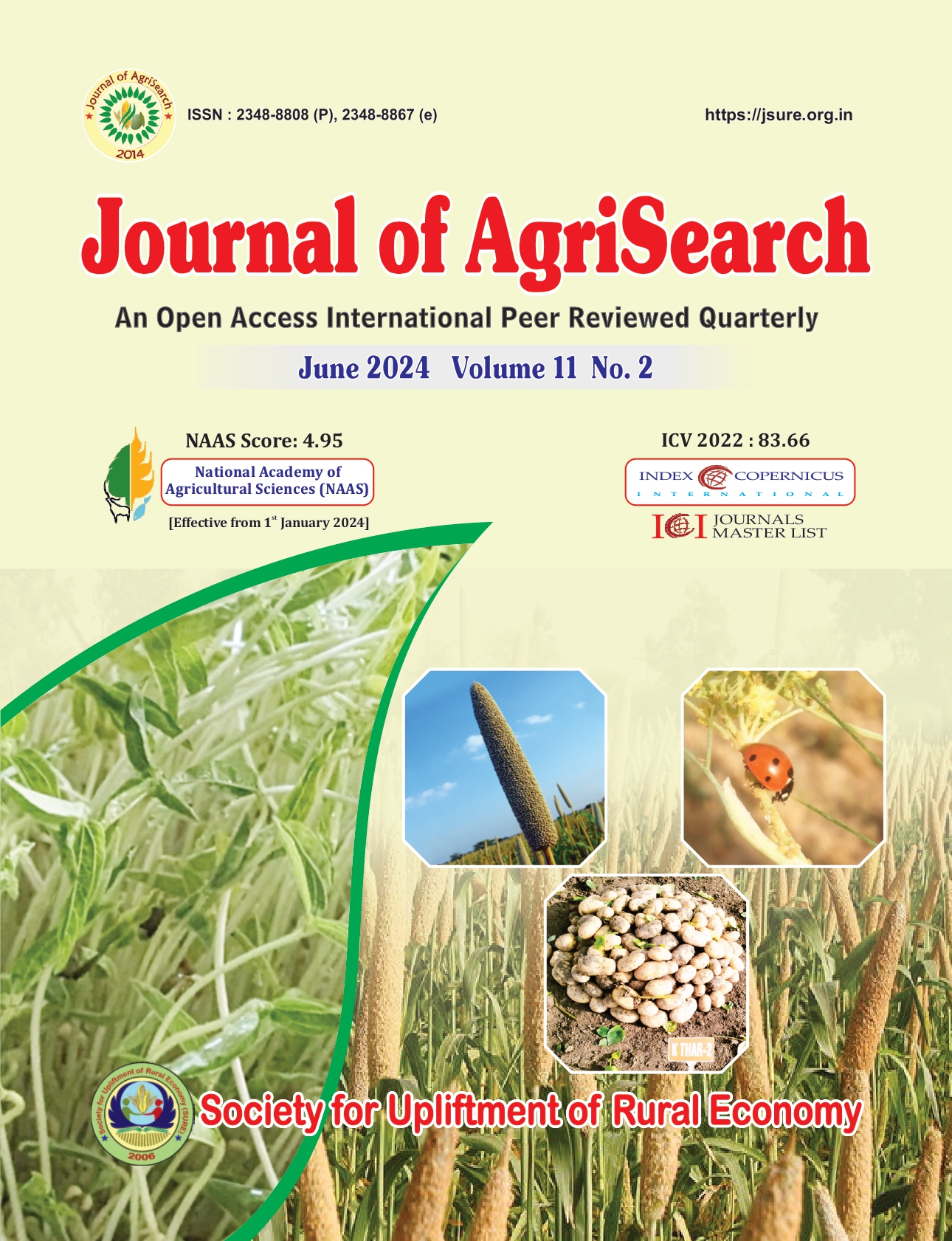 					View Vol. 11 No. 02 (2024): Journal of AgriSearch
				